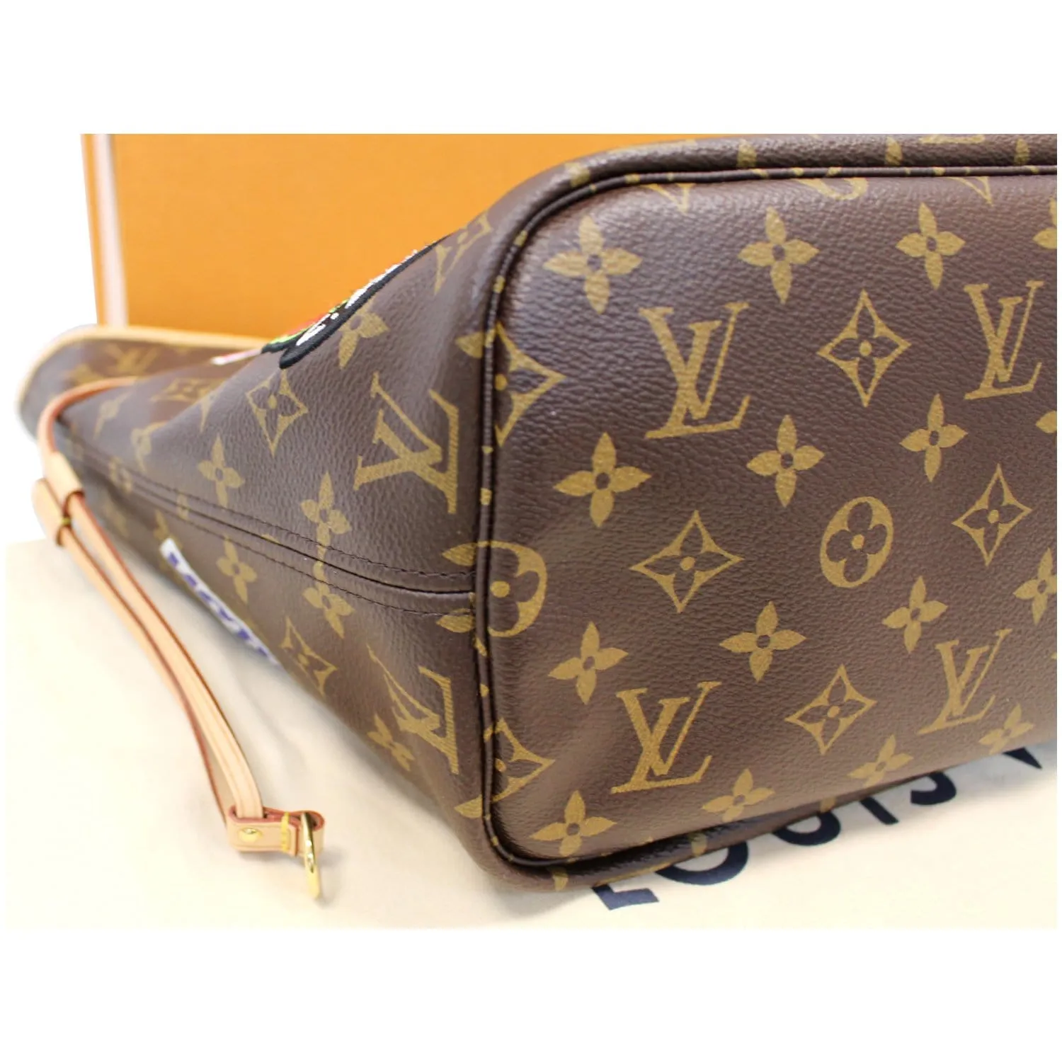 LOUIS VUITTON Stories Neverfull MM Monogram Canvas Shoulder Bag Brown