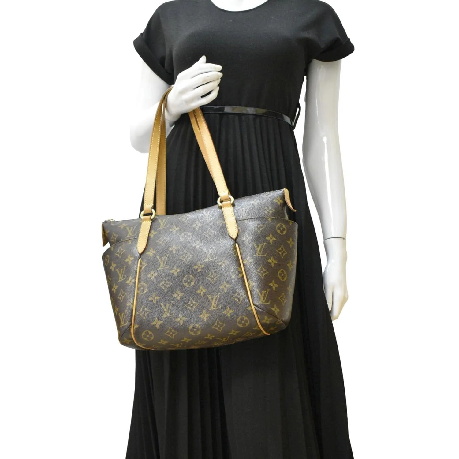 LOUIS VUITTON Totally PM Monogram Canvas Shoulder Tote Bag Brown