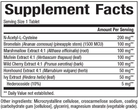 Lung, Bronchial & Sinus Health, tabs