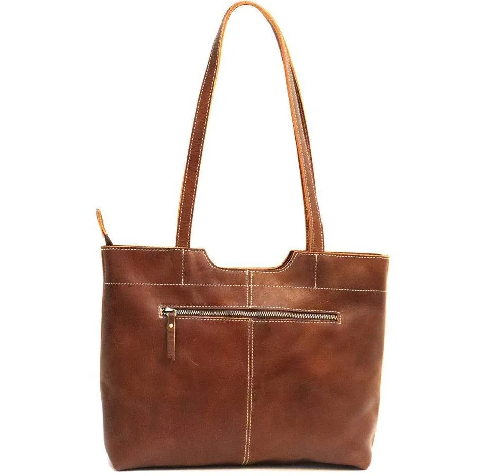 Lydia Leather Zip Tote