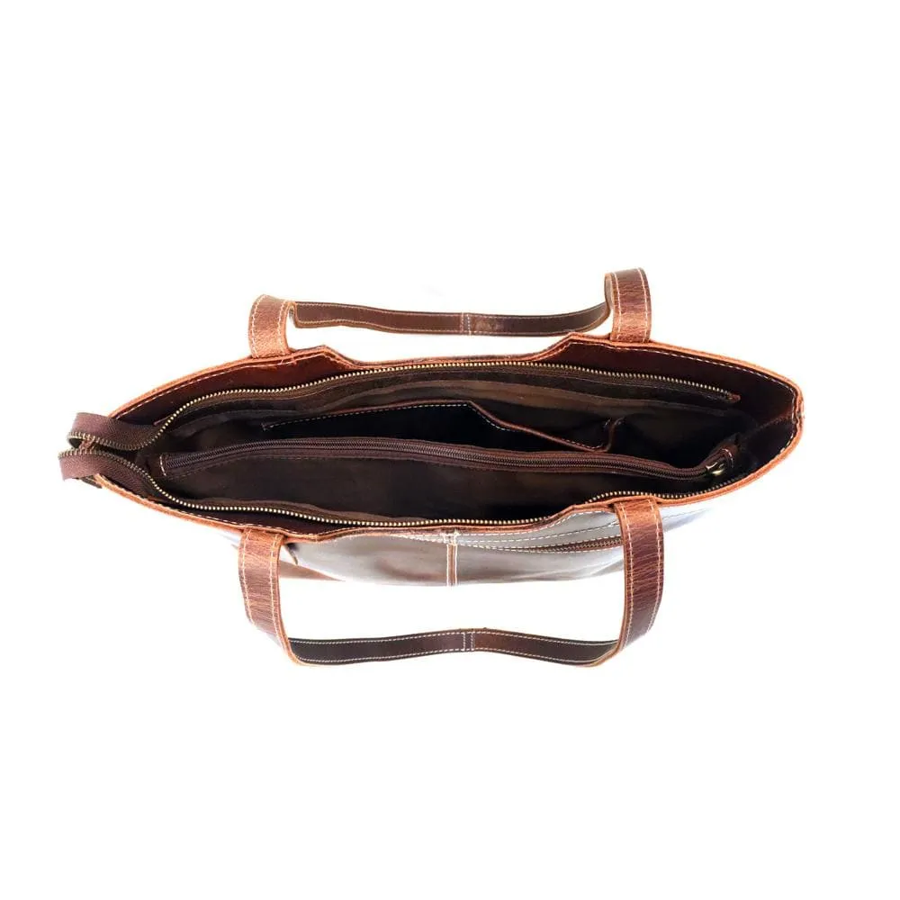 Lydia Leather Zip Tote