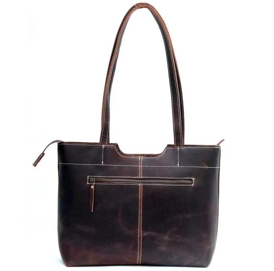 Lydia Leather Zip Tote