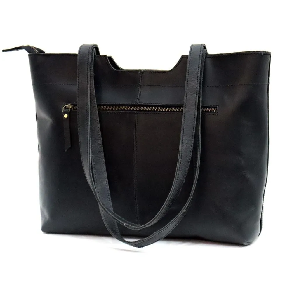 Lydia Leather Zip Tote