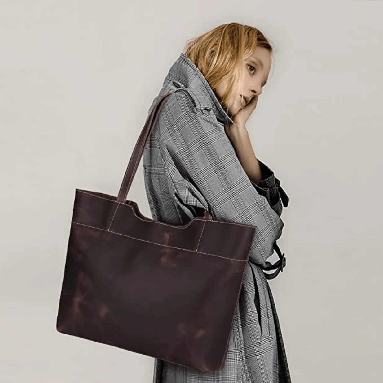 Lydia Leather Zip Tote