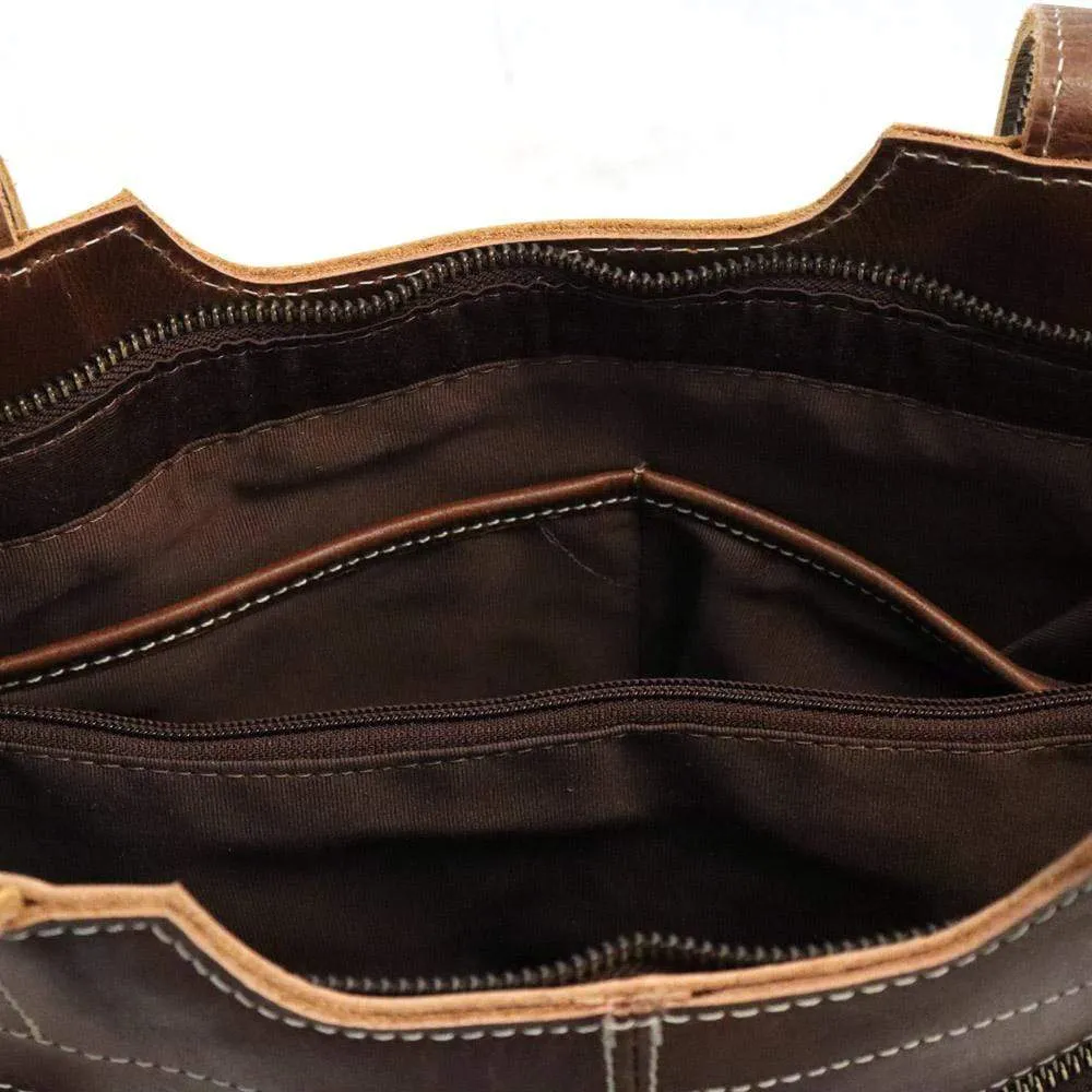 Lydia Leather Zip Tote