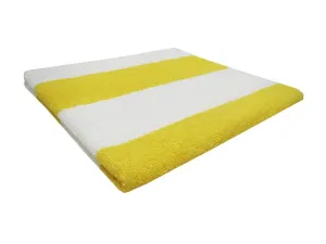 Mainstays 26 Inch x 56 Inch Cabana Stripe Beach Towel, Yellow!