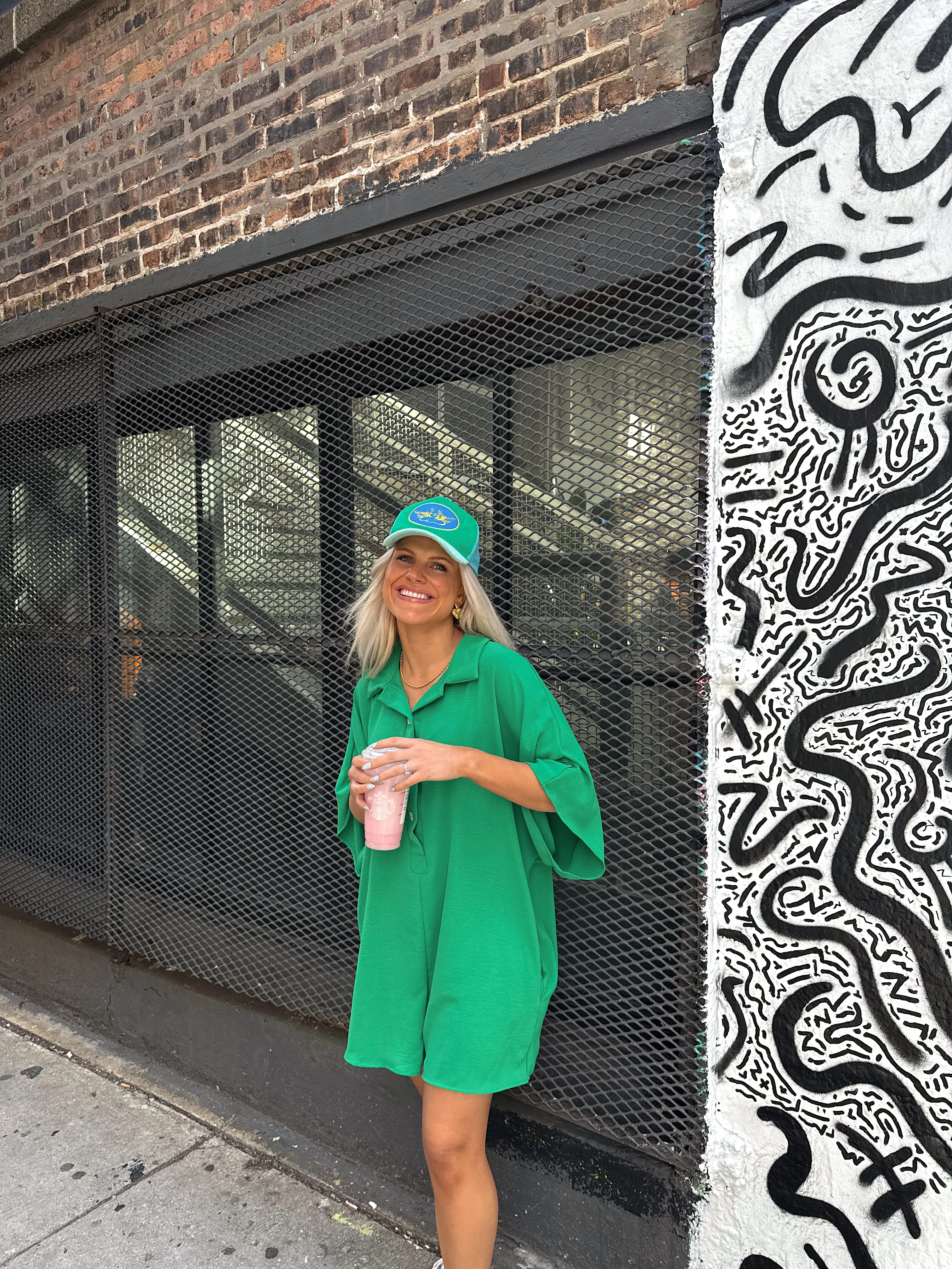 Makin' Mems Romper // Kelly Green *RESTOCKED*