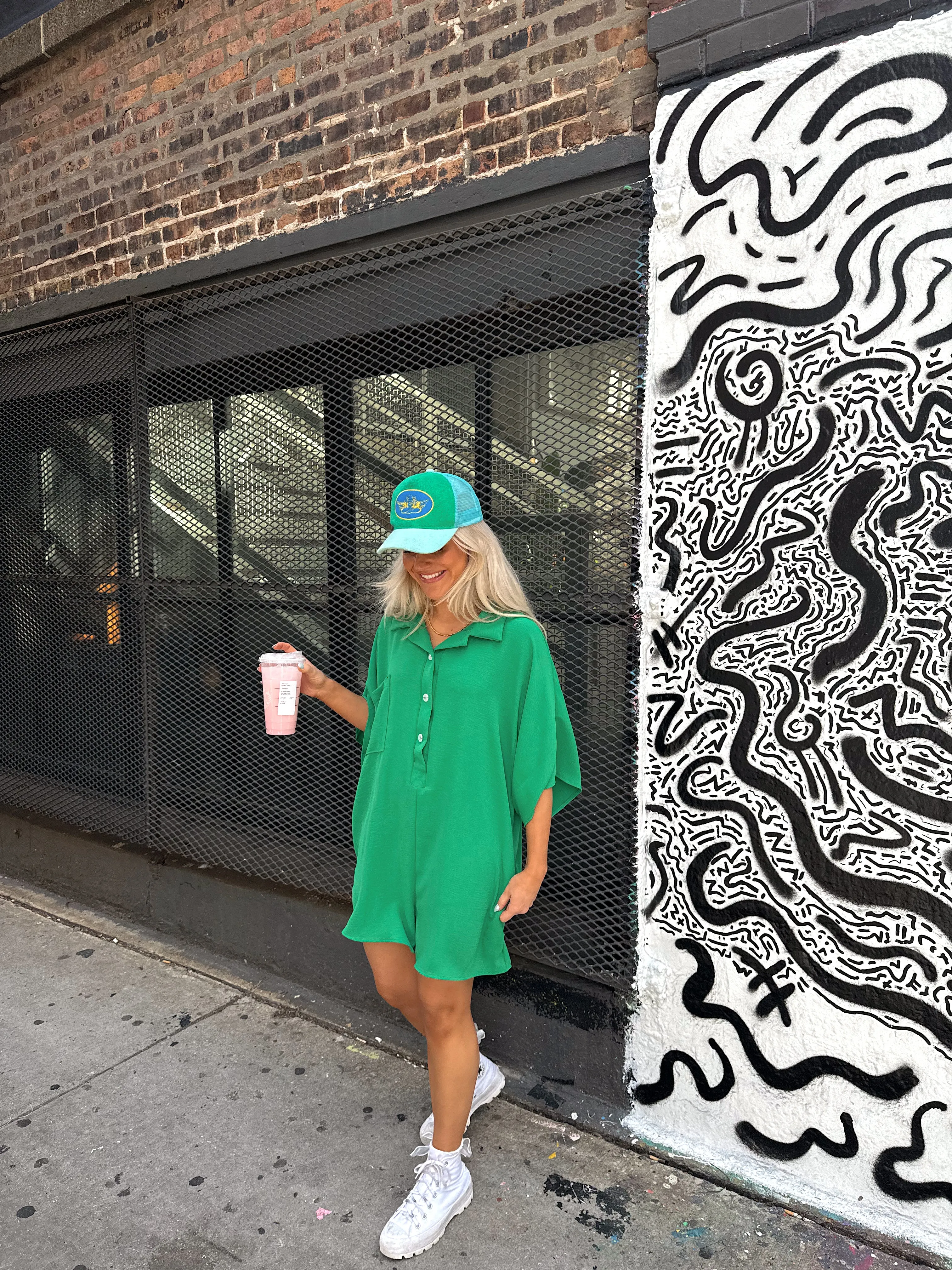 Makin' Mems Romper // Kelly Green *RESTOCKED*