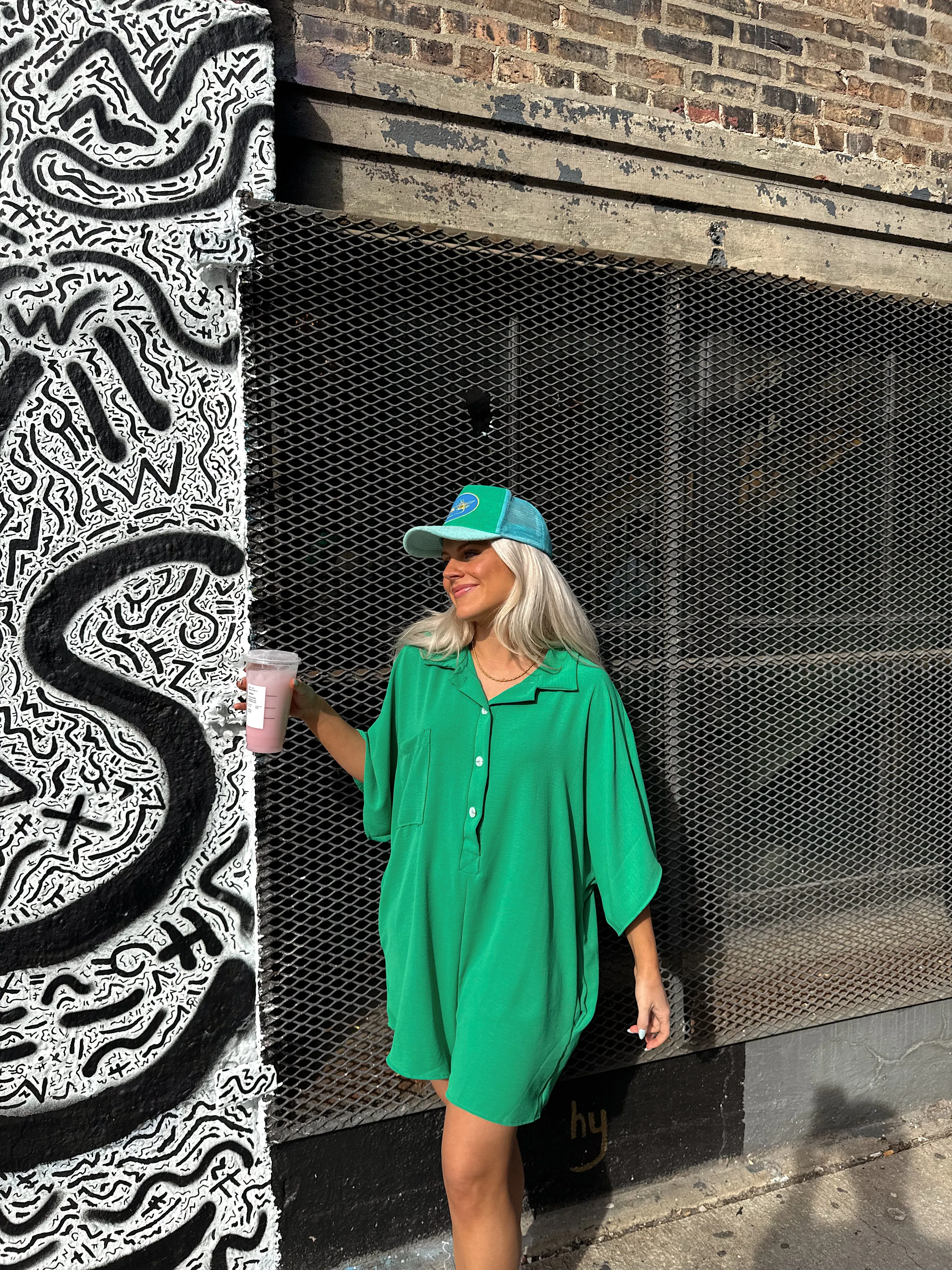 Makin' Mems Romper // Kelly Green *RESTOCKED*