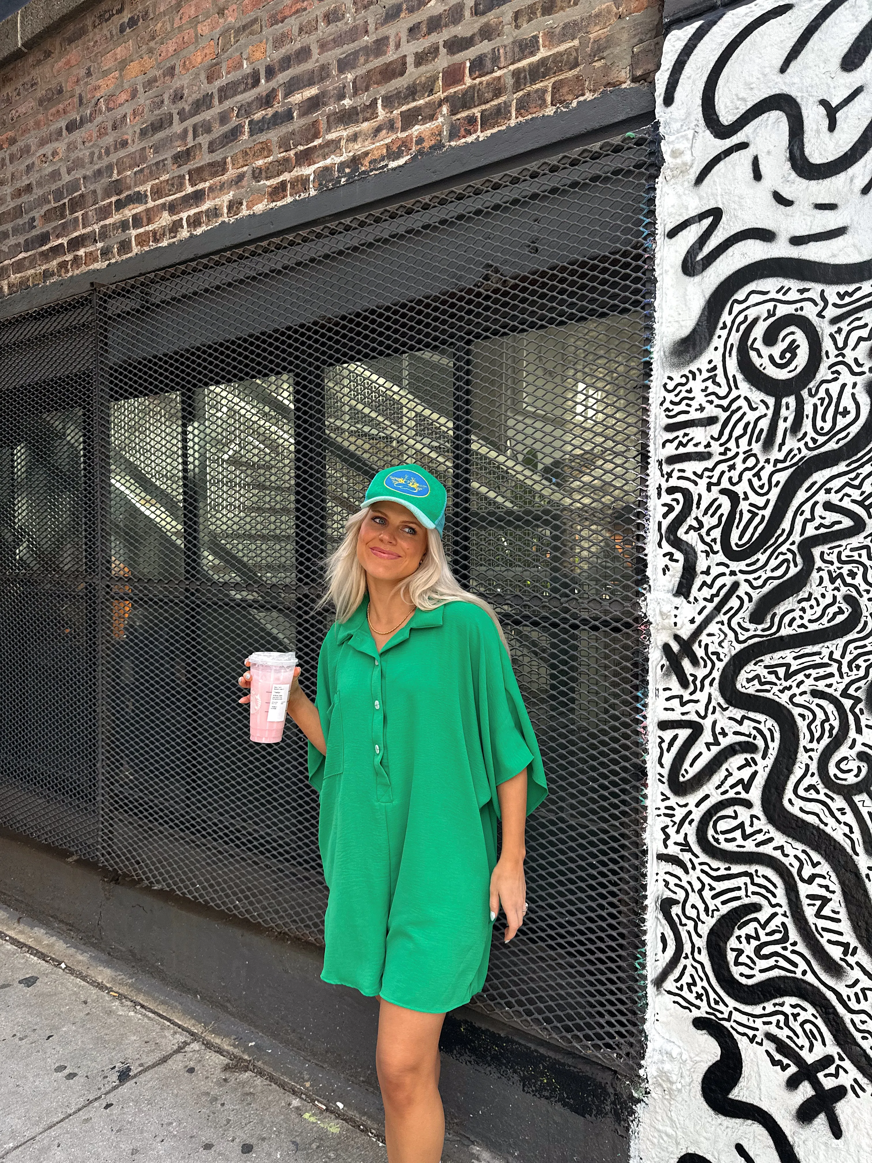 Makin' Mems Romper // Kelly Green *RESTOCKED*
