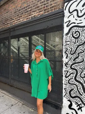Makin' Mems Romper // Kelly Green *RESTOCKED*