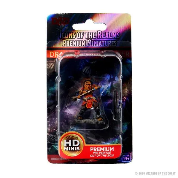 Male Dragonborn Fighter: D&D Icons of the Realms Premium Figures (W3)