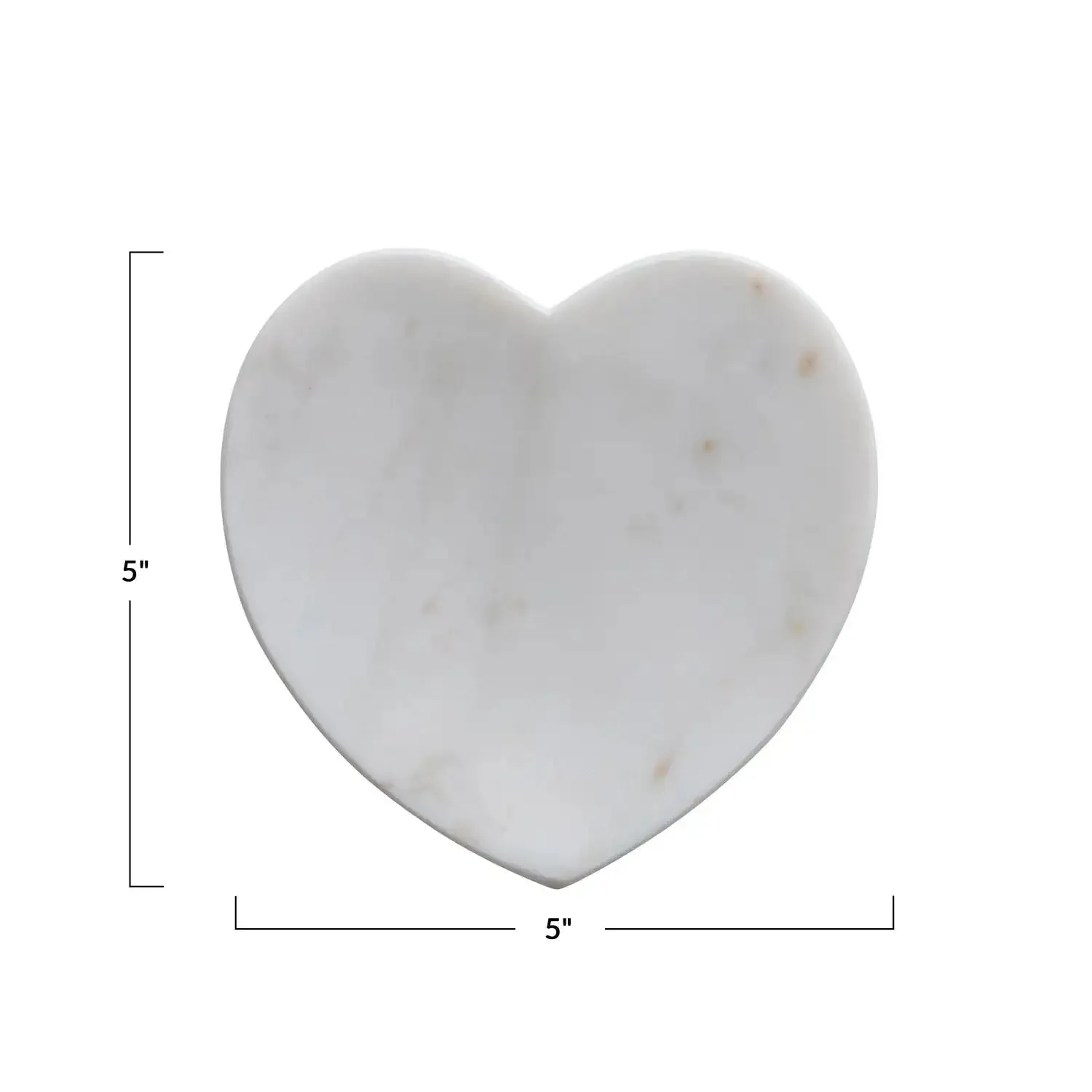 MARBLE HEART SHAPED DISH JEWELRY HOLDER