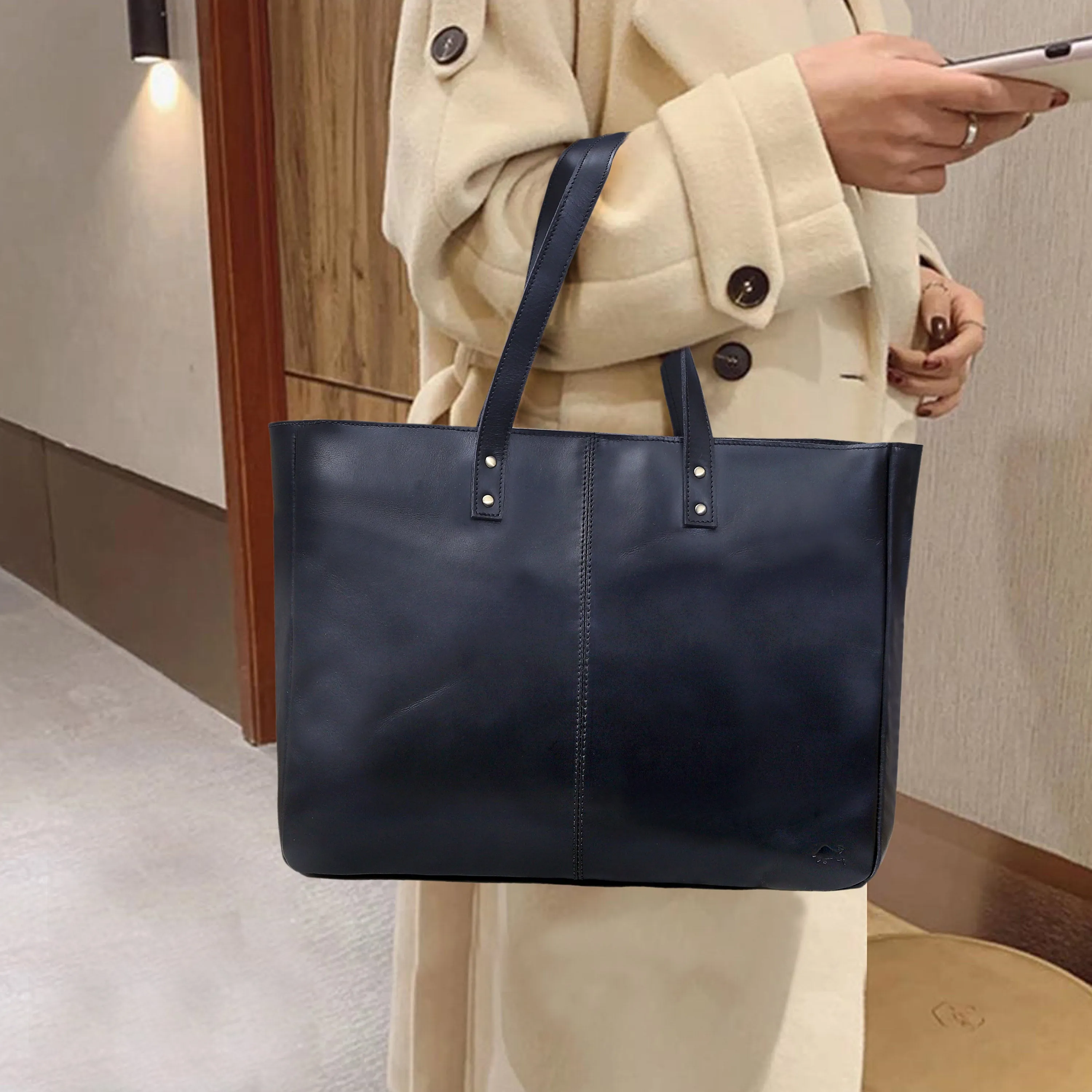 Maya Buffalo Leather Tote Bag