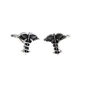 Medical Emt Caduceus Cufflinks