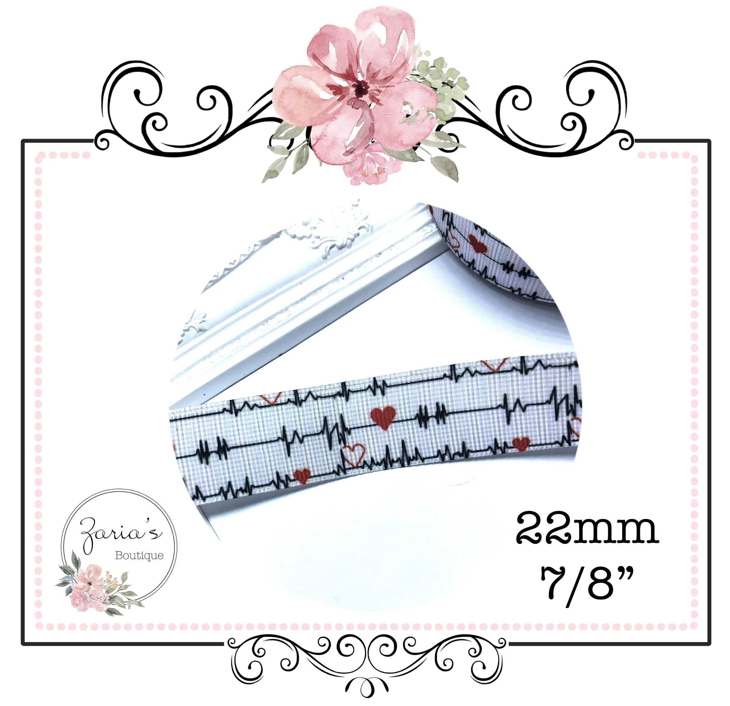 Medical Nurse Doctor Grosgrain Ribbon 22mm ~ 7/8" ~ 1 Metre