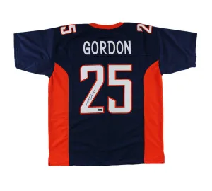 Melvin Gordon Signed Denver Custom Blue Jersey