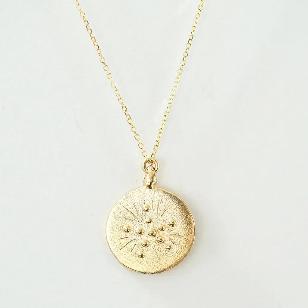 Memento Mori Necklace gold with diamond