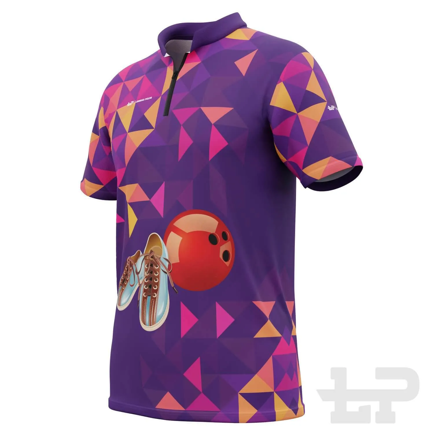 Men's Diamond Short Sleeve Tenpin Bowling Shirt
