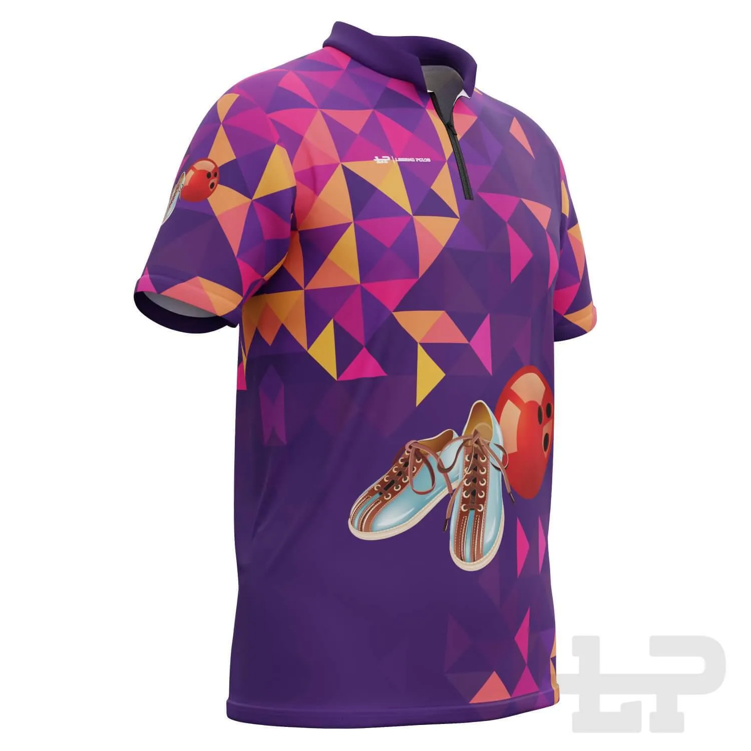 Men's Diamond Short Sleeve Tenpin Bowling Shirt