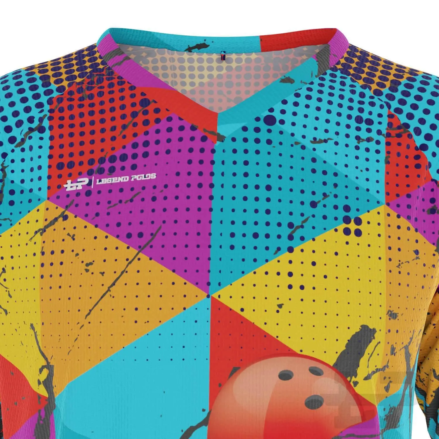 Men's Triangles Short Sleeve Tenpin Bowling Shirt