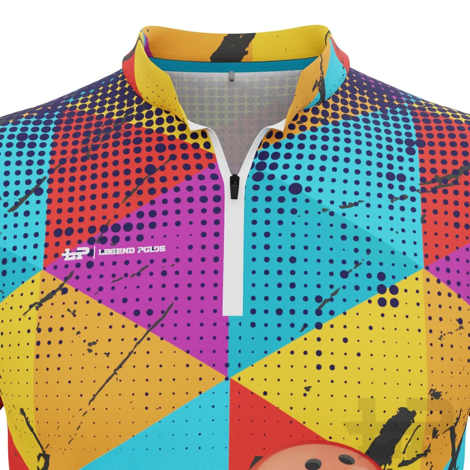 Men's Triangles Short Sleeve Tenpin Bowling Shirt