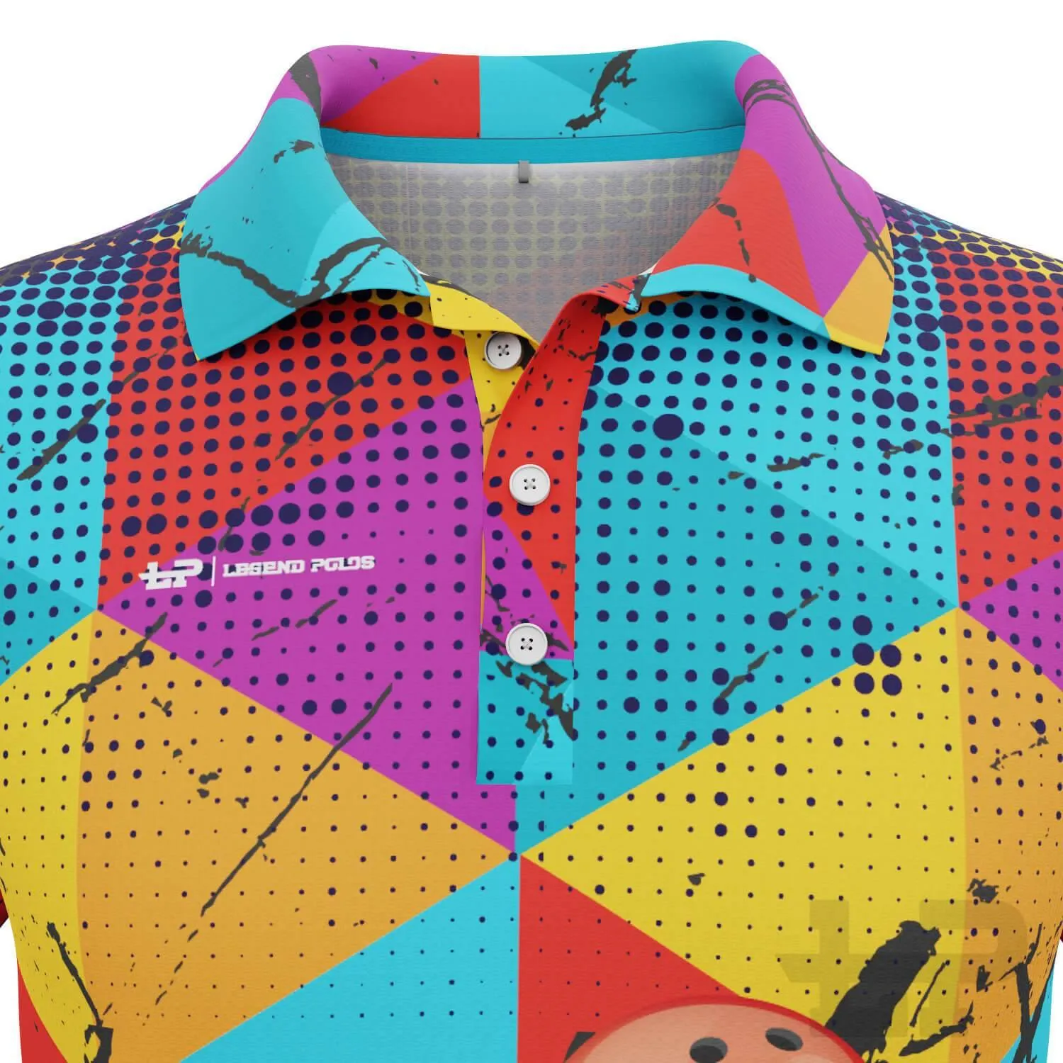 Men's Triangles Short Sleeve Tenpin Bowling Shirt