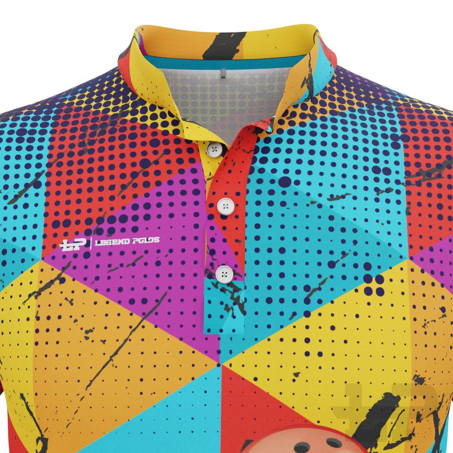 Men's Triangles Short Sleeve Tenpin Bowling Shirt