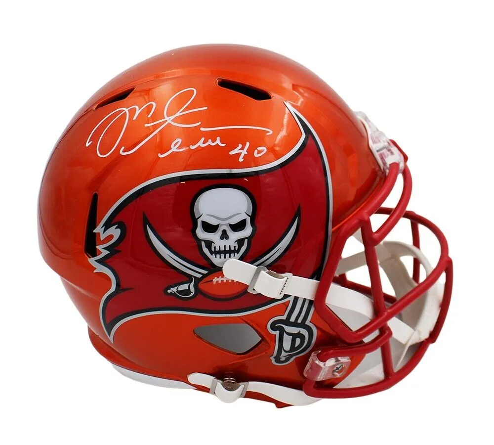 Mike Alstott Signed Tampa Bay Buccaneers Speed Full Size Flash NFL Helmet