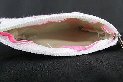 Mini Purse Fabric Make Up Coin Wallet Chevron Print Rope Starp