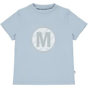 MITCH & SON - Abraham Logo T Shirt - Pale Blue