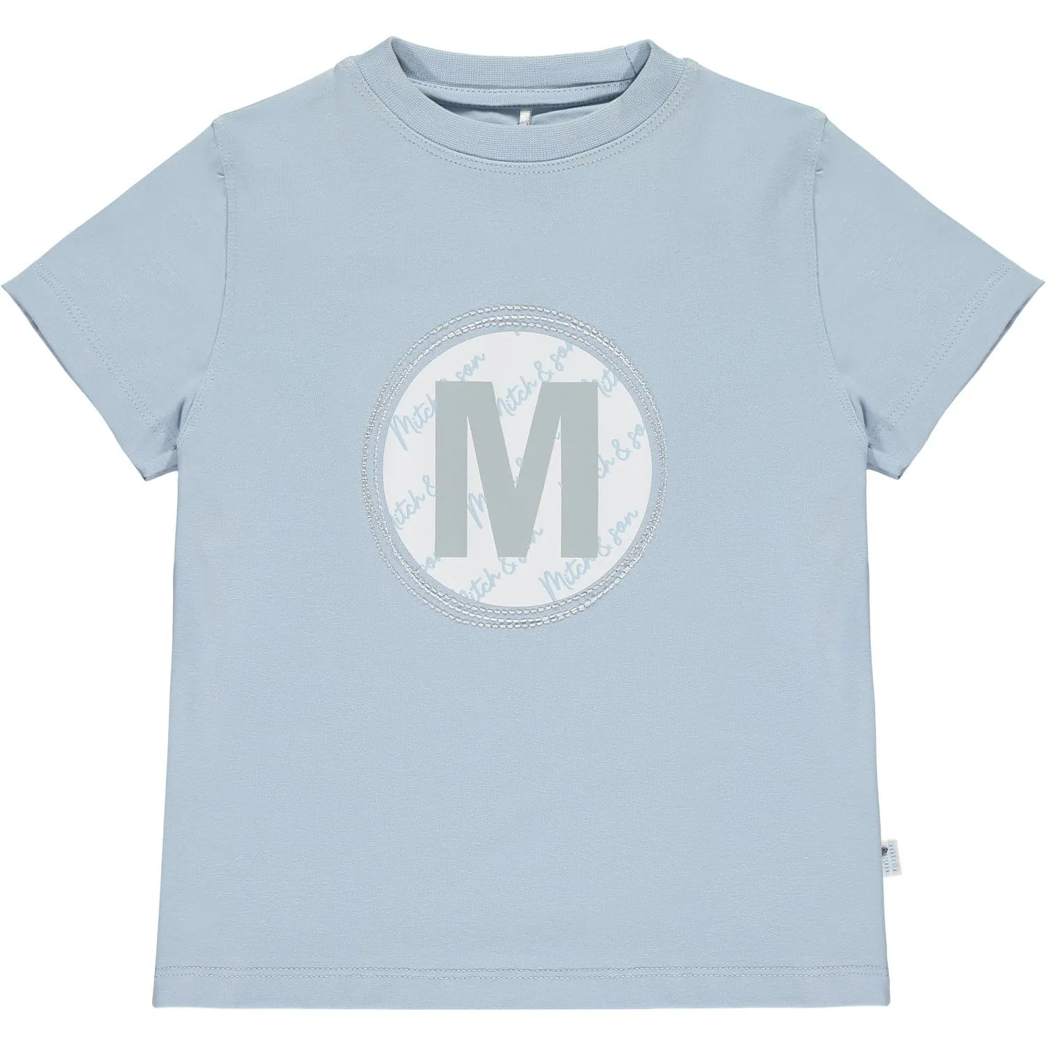 MITCH & SON - Abraham Logo T Shirt - Pale Blue