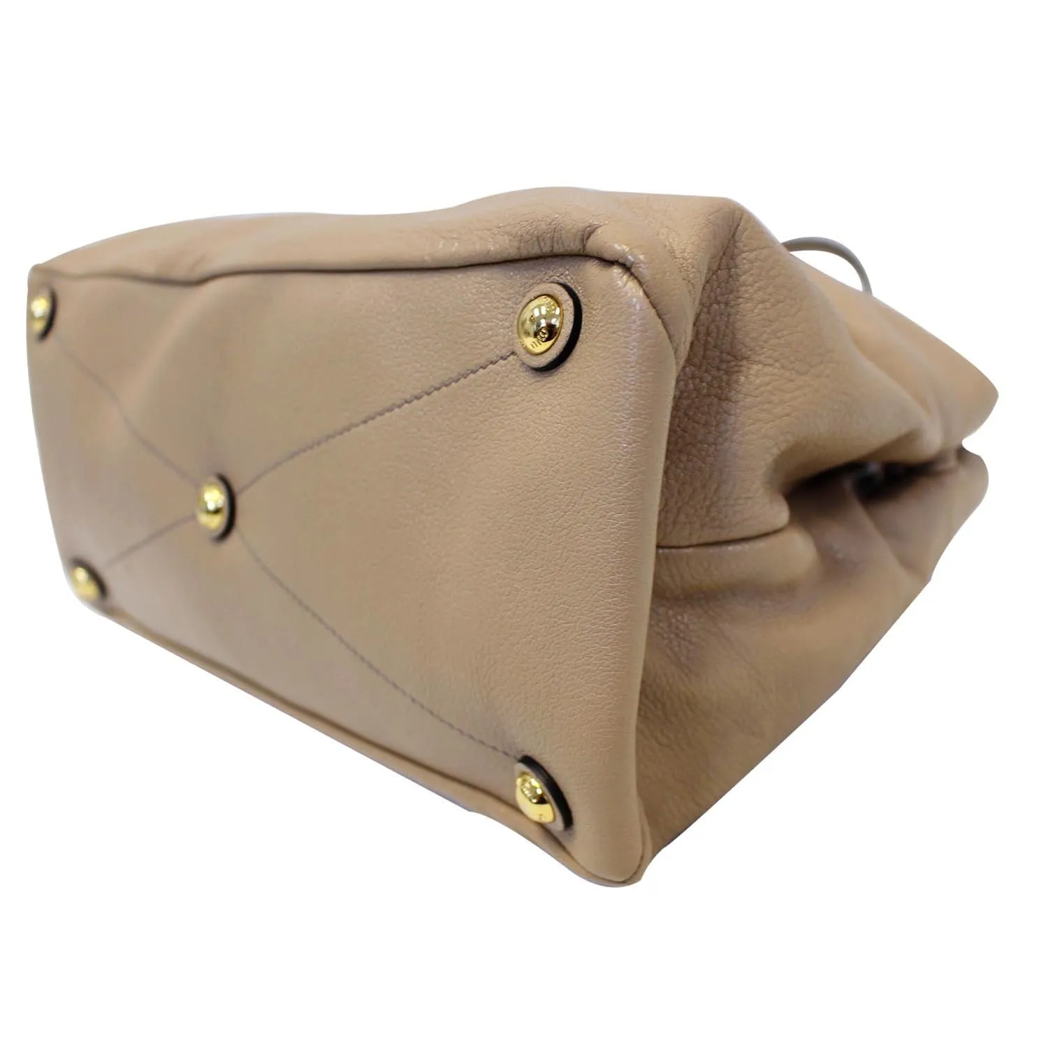 MIU MIU Madras 2 Way Leather Shoulder Bag Beige - 25% OFF