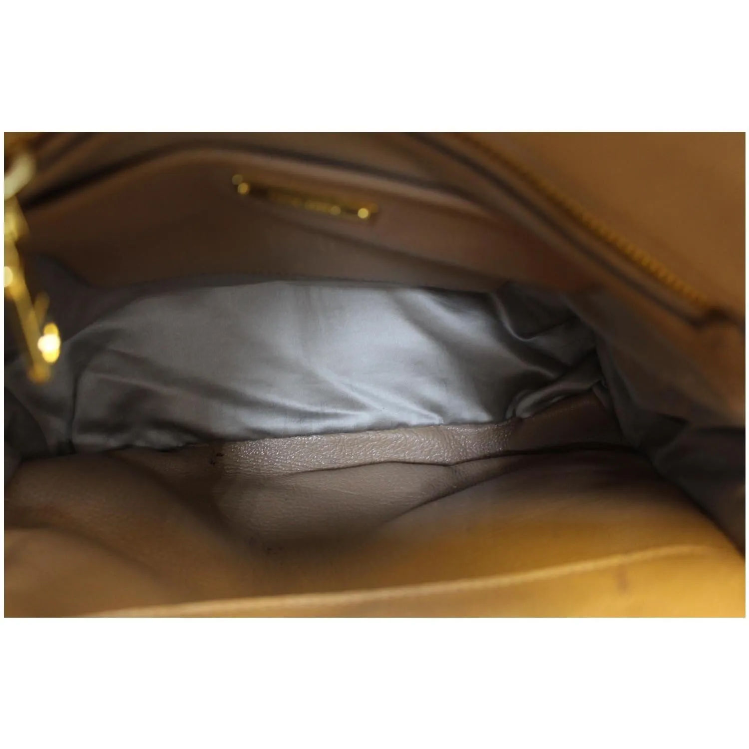 MIU MIU Madras 2 Way Leather Shoulder Bag Beige - 25% OFF