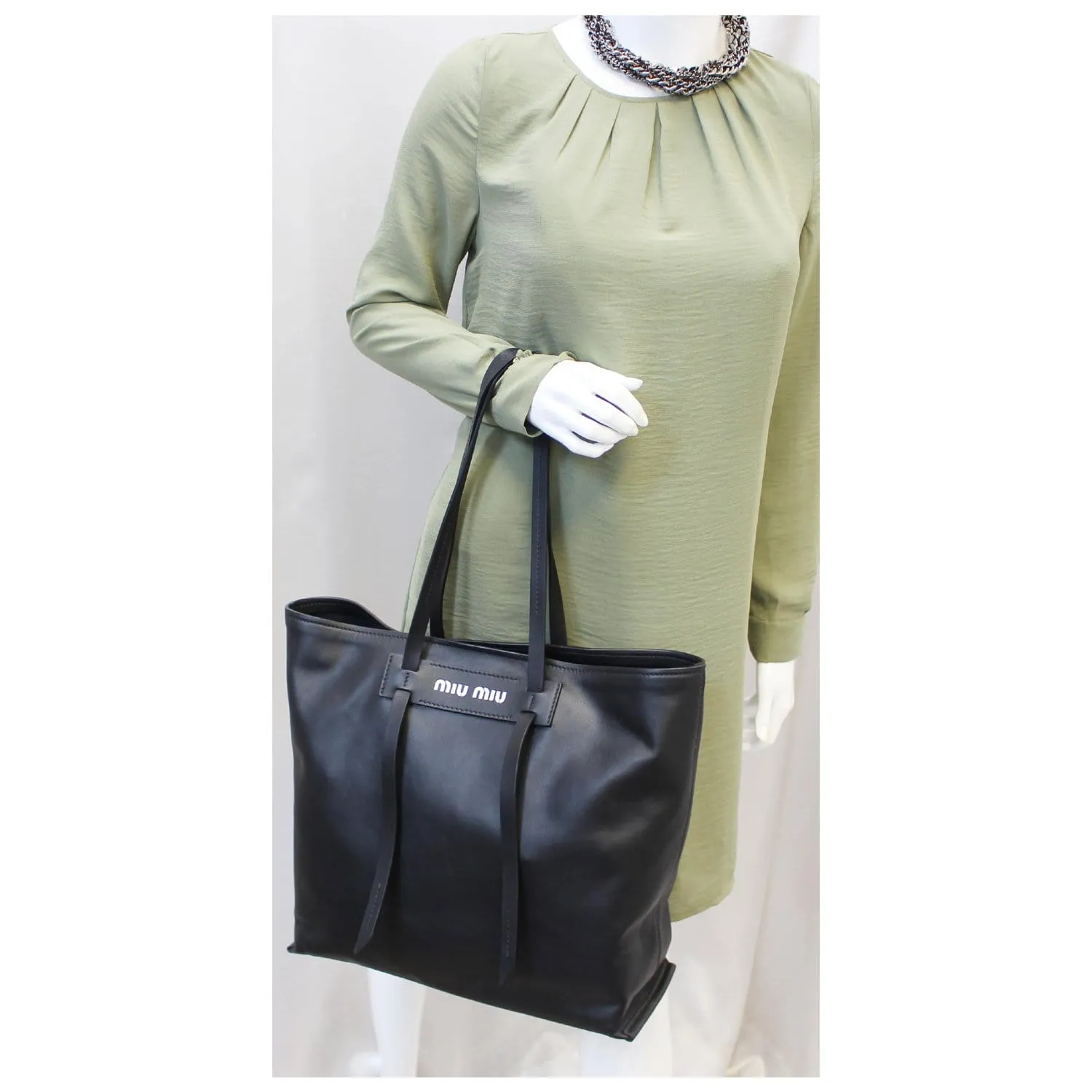 MIU MIU Patch Medium Grace Lux Tote Shoulder Bag - Last Call