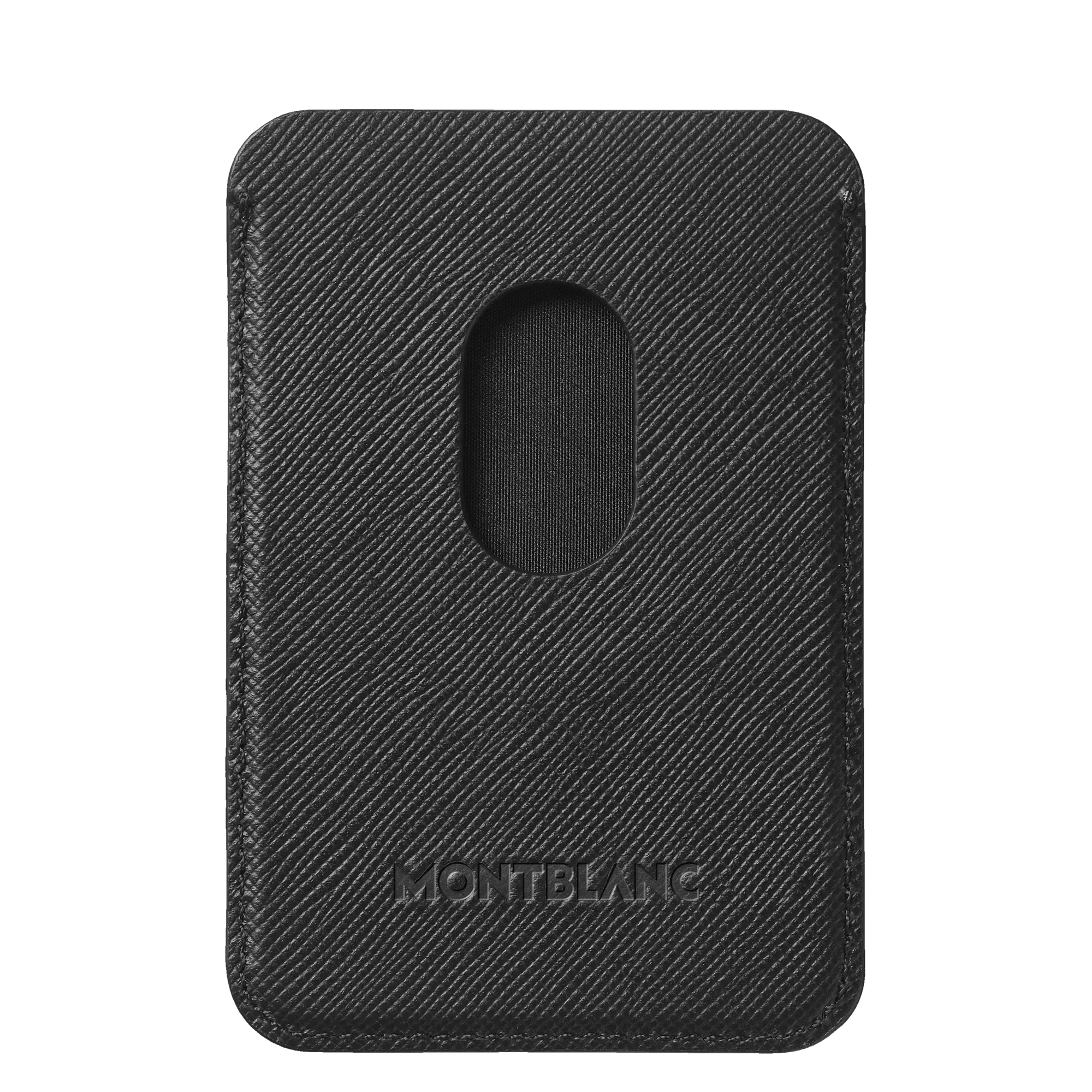 Montblanc Portacarte 2 compartments for iPhone with Apple Magsafe Sartorial Black 130325