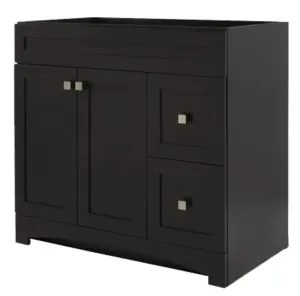 Monterrey Series MXBV3621 Vanity, Black Coffee, 2-Drawer