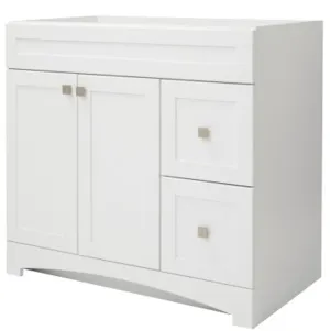 Monterrey Series MXWV3621 Vanity, Flat White, 2-Drawer