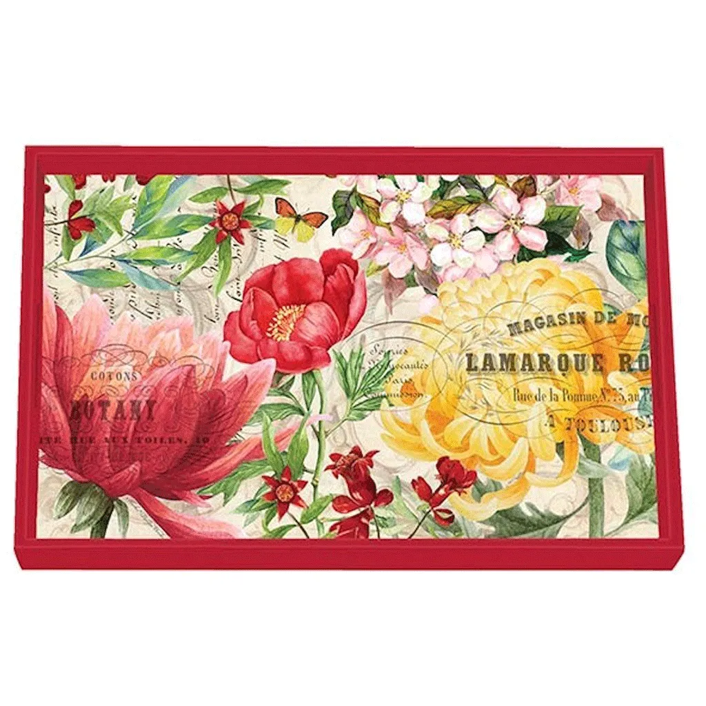 Morning Blossoms Vanity Decoupage Wooden Tray
