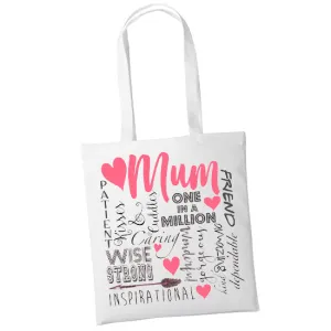 Mum Word Art Tote Bag