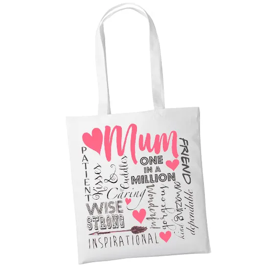 Mum Word Art Tote Bag