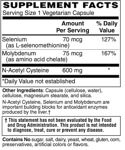 NAC 600 mg, vcaps