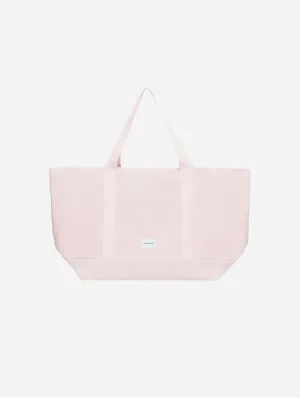 Natural Cotton Canvas Beach Bag | Blush Pink