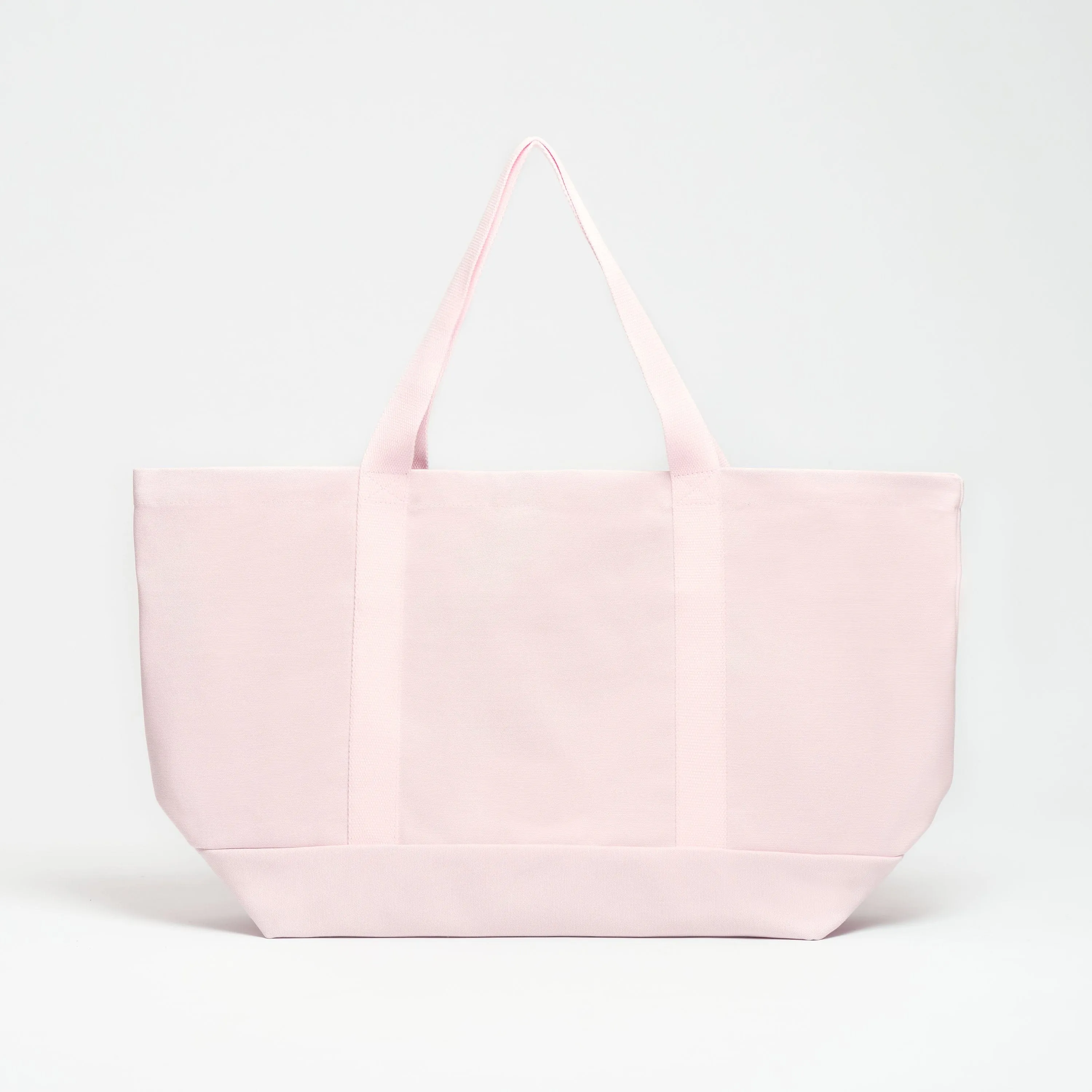 Natural Cotton Canvas Beach Bag | Blush Pink
