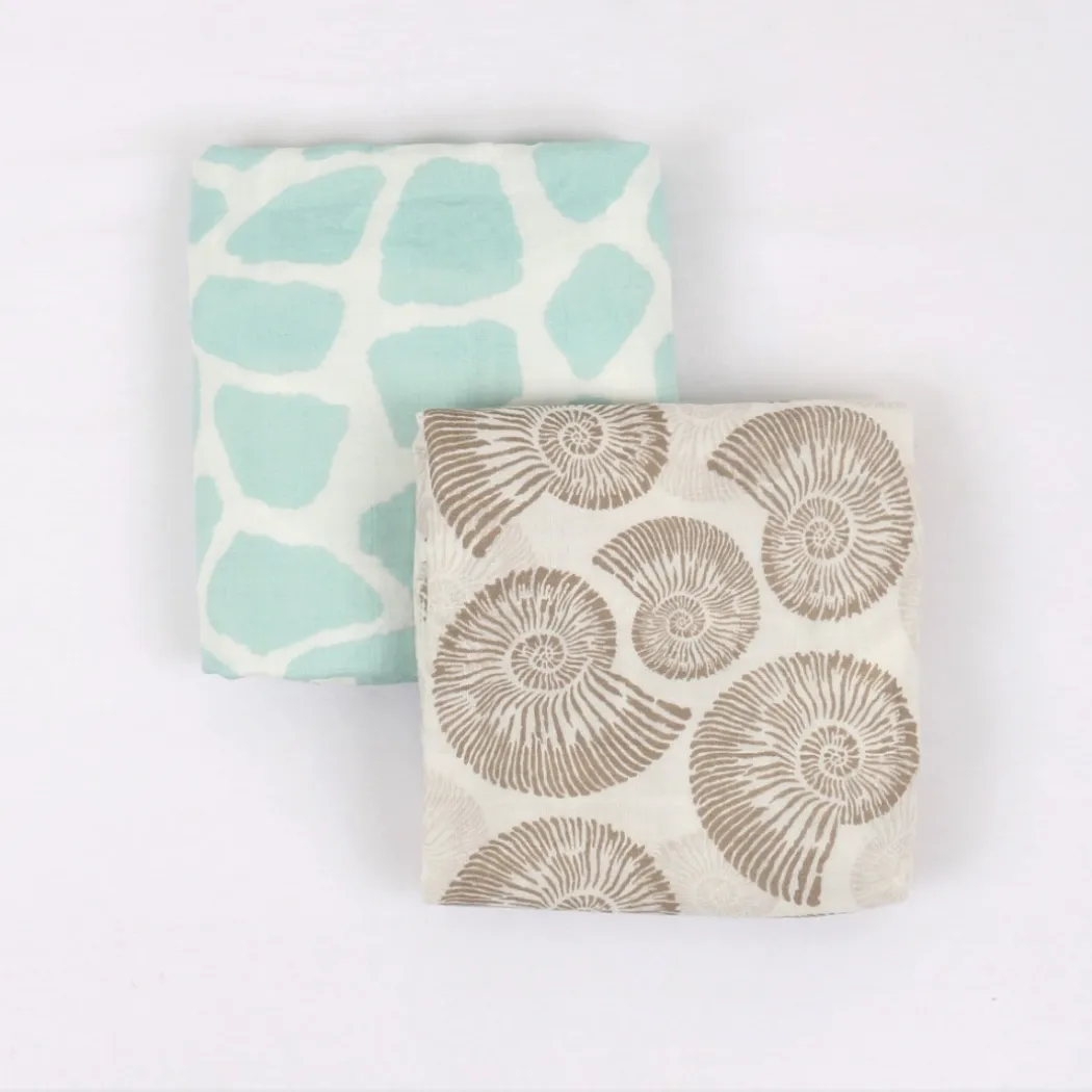 Nautilus Shell Extra Large Muslin / Swaddle Blanket