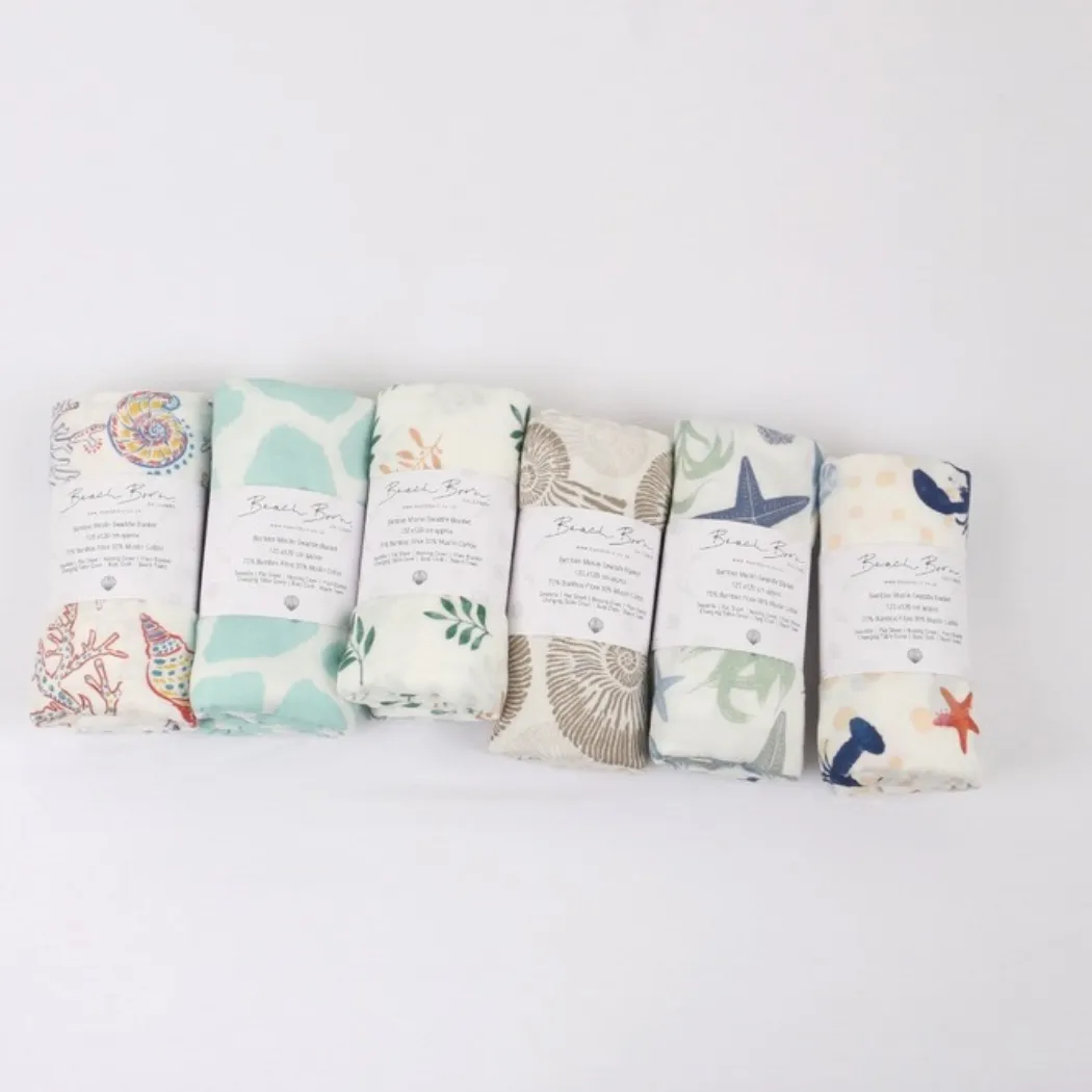Nautilus Shell Extra Large Muslin / Swaddle Blanket