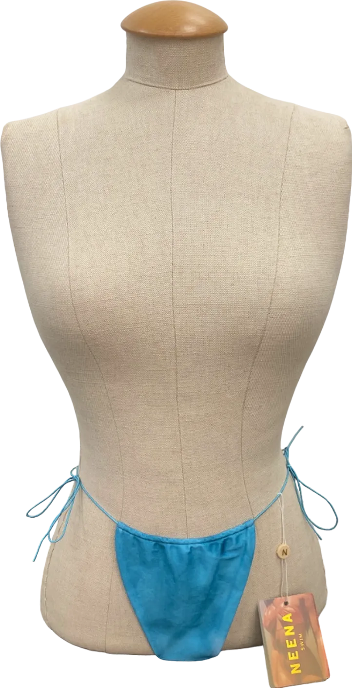 Neena Blue Thong Bottom UK S
