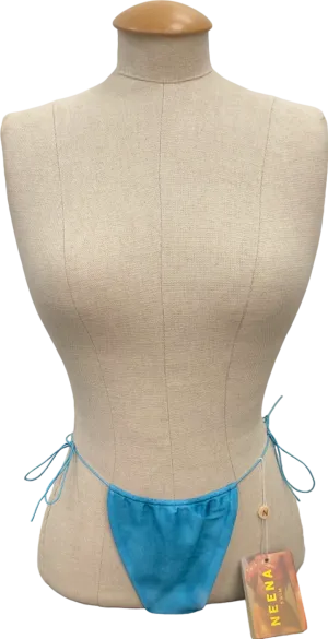Neena Blue Thong Bottom UK S