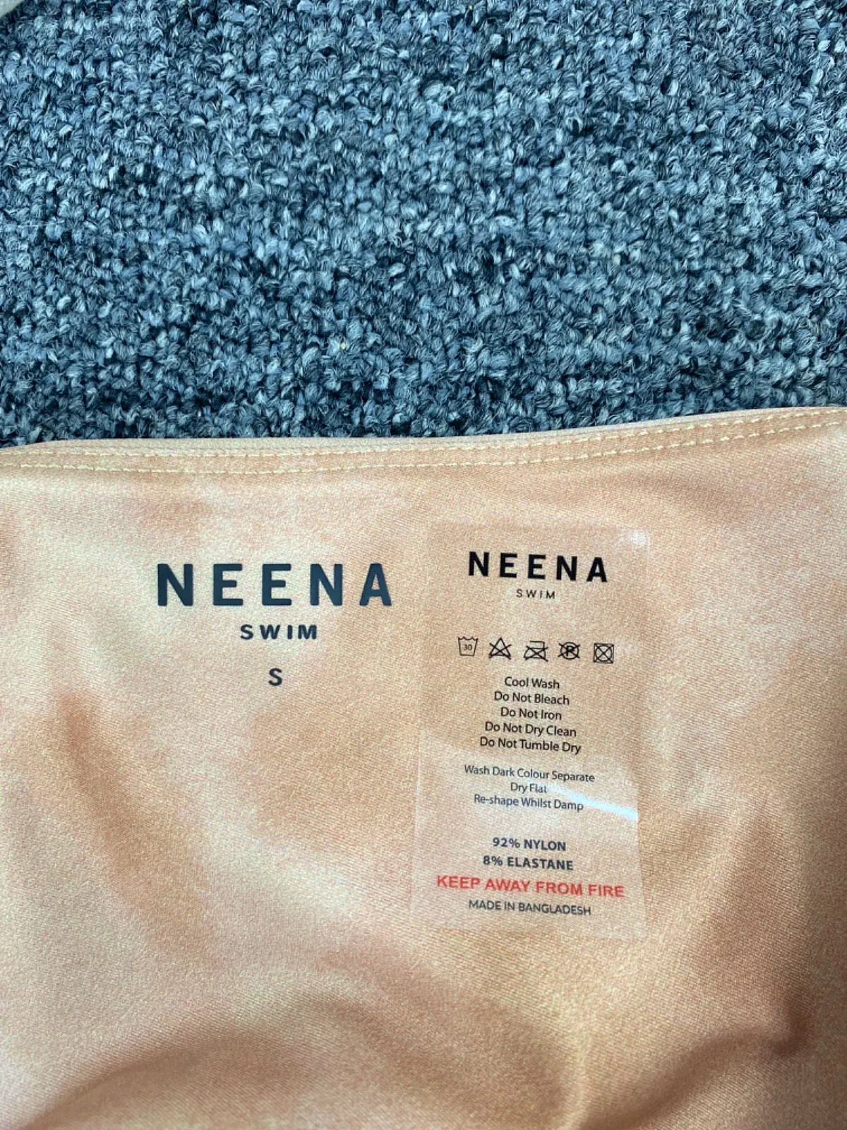 Neena Light Brown Asymmetrical Halterneck Bikini UK S