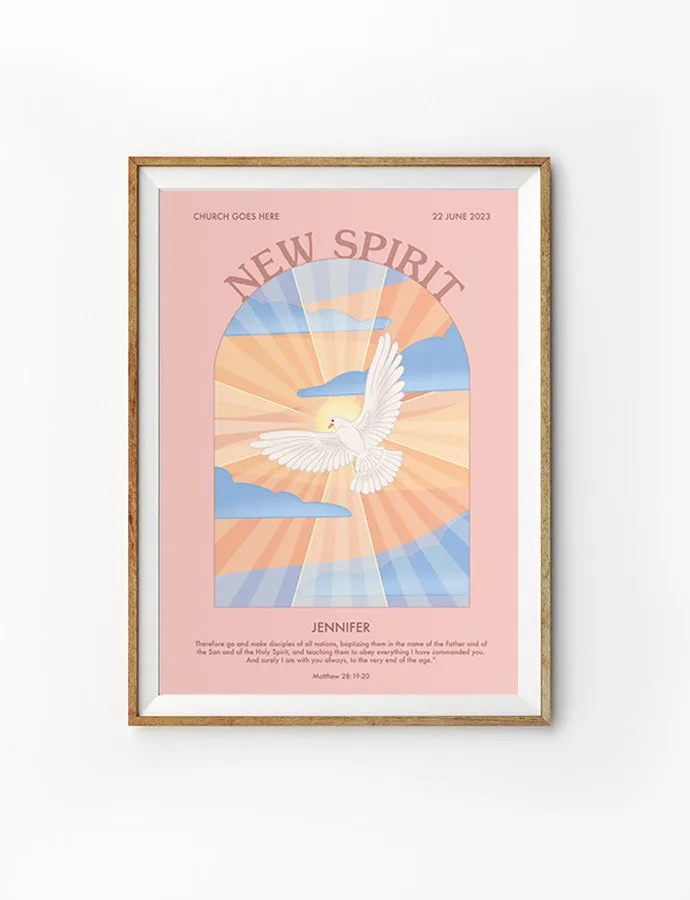 New Creation New Life New Spirit Baptism Poster {Customisable}